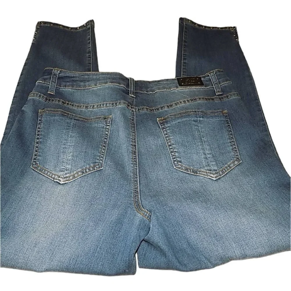 ✨3xHP✨Earl Jean Studded-Pocket Skinny Ankle Jeans✨